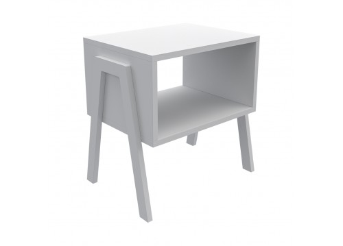 ΚΟΜΟΔΙΝΟ JAKE HM18182.01 ΜΕΛΑΜΙΝΗ ΣΕ ΛΕΥΚΟ 48x35x49Υεκ.