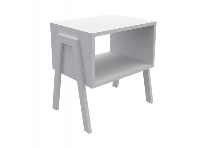 ΚΟΜΟΔΙΝΟ JAKE HM18182.01 ΜΕΛΑΜΙΝΗ ΣΕ ΛΕΥΚΟ 48x35x49Υεκ.