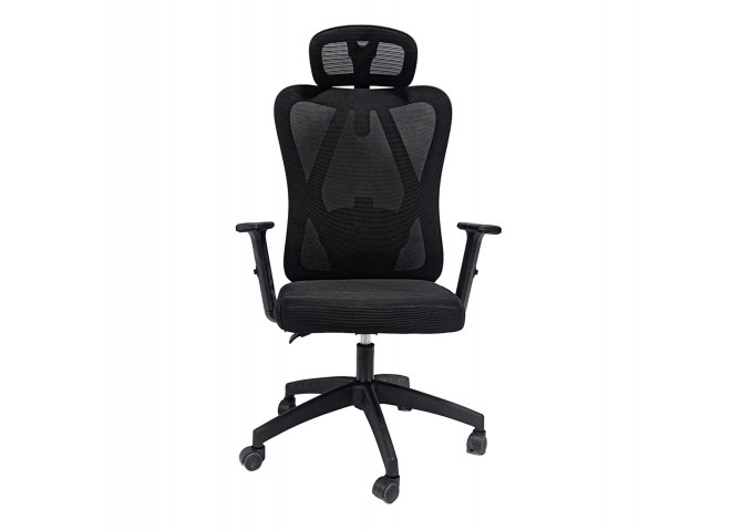 ΚΑΡΕΚΛΑ ΓΡΑΦΕΙΟΥ MEXER HM1195.01 ΜΑΥΡΟ MESH-ΜΕΤΑΛ.ΒΑΣΗ-NYLON ΣΚΕΛΕΤΟΣ 60x49x130Υεκ.