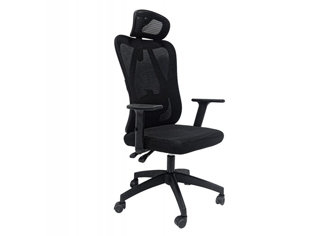 ΚΑΡΕΚΛΑ ΓΡΑΦΕΙΟΥ MEXER HM1195.01 ΜΑΥΡΟ MESH-ΜΕΤΑΛ.ΒΑΣΗ-NYLON ΣΚΕΛΕΤΟΣ 60x49x130Υεκ.