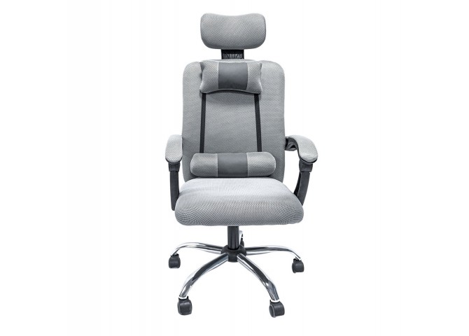 ΚΑΡΕΚΛΑ ΓΡΑΦΕΙΟΥ CRONER HM1196.02 ΓΚΡΙ MESH-ΜΕΤΑΛ.ΒΑΣΗ-NYLON ΣΚΕΛΕΤΟΣ 58x54x120Υεκ.