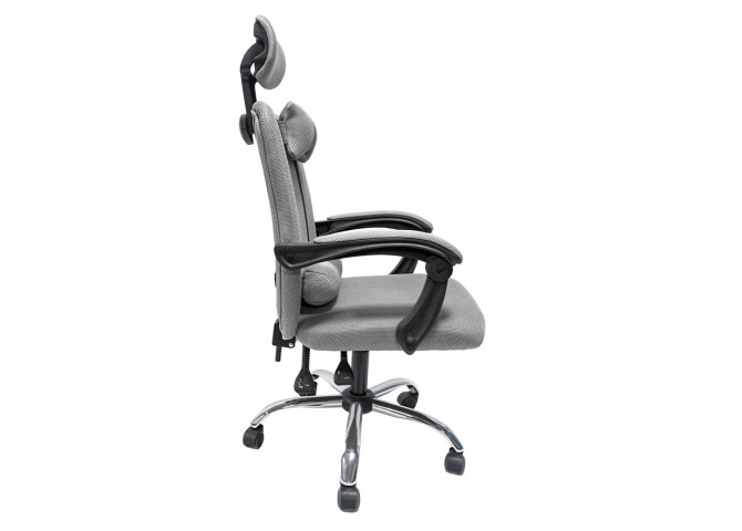 ΚΑΡΕΚΛΑ ΓΡΑΦΕΙΟΥ CRONER HM1196.02 ΓΚΡΙ MESH-ΜΕΤΑΛ.ΒΑΣΗ-NYLON ΣΚΕΛΕΤΟΣ 58x54x120Υεκ.