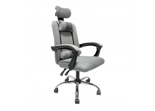 ΚΑΡΕΚΛΑ ΓΡΑΦΕΙΟΥ CRONER HM1196.02 ΓΚΡΙ MESH-ΜΕΤΑΛ.ΒΑΣΗ-NYLON ΣΚΕΛΕΤΟΣ 58x54x120Υεκ.