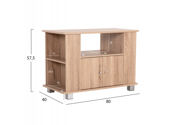 ΕΠΙΠΛΟ ΤΗΛΕΟΡΑΣΗΣ CLUSE HM2404.20 ΜΕΛΑΜΙΝΗ ΣΕ SONAMA OAK ΧΡΩΜΑ 80x40x57,5Υεκ.