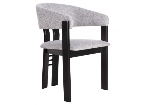 ΚΑΡΕΚΛΑ ZARRA HM9970.02 RUBBERWOOD ΣΕ ΜΑΥΡΟ-ΑΝΟΙΧΤΟ ΓΚΡΙ ΥΦΑΣΜΑ 55,5x59x81,5Υεκ