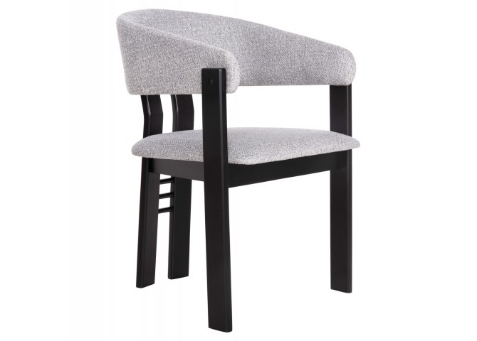 ΚΑΡΕΚΛΑ ZARRA HM9970.02 RUBBERWOOD ΣΕ ΜΑΥΡΟ-ΑΝΟΙΧΤΟ ΓΚΡΙ ΥΦΑΣΜΑ 55,5x59x81,5Υεκ