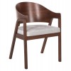 ΚΑΡΕΚΛΑ NERO HM9972 RUBBERWOOD ΣΕ ΚΑΡΥΔΙ-ΓΚΡΙ ΥΦΑΣΜΑ ΚΑΘΙΣΜΑ 56x56x78Yεκ.