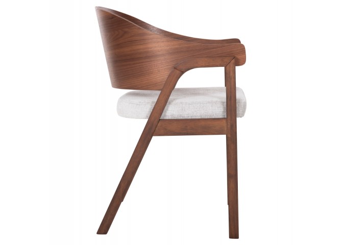 ΚΑΡΕΚΛΑ NERO HM9972 RUBBERWOOD ΣΕ ΚΑΡΥΔΙ-ΓΚΡΙ ΥΦΑΣΜΑ ΚΑΘΙΣΜΑ 56x56x78Yεκ.