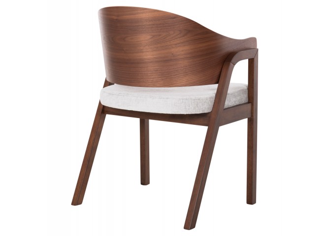 ΚΑΡΕΚΛΑ NERO HM9972 RUBBERWOOD ΣΕ ΚΑΡΥΔΙ-ΓΚΡΙ ΥΦΑΣΜΑ ΚΑΘΙΣΜΑ 56x56x78Yεκ.