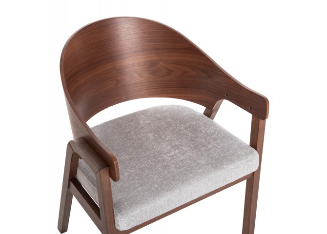 ΚΑΡΕΚΛΑ NERO HM9972 RUBBERWOOD ΣΕ ΚΑΡΥΔΙ-ΓΚΡΙ ΥΦΑΣΜΑ ΚΑΘΙΣΜΑ 56x56x78Yεκ.