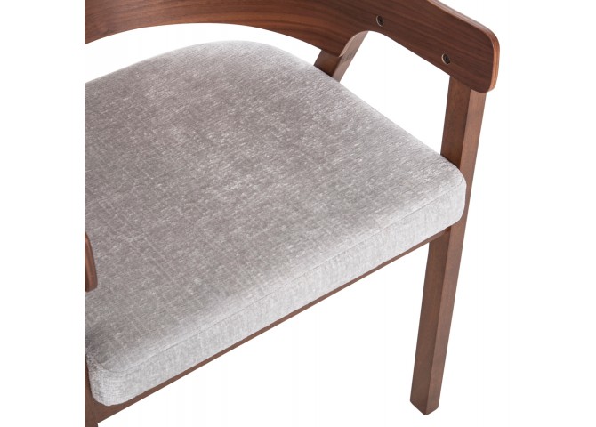 ΚΑΡΕΚΛΑ NERO HM9972 RUBBERWOOD ΣΕ ΚΑΡΥΔΙ-ΓΚΡΙ ΥΦΑΣΜΑ ΚΑΘΙΣΜΑ 56x56x78Yεκ.