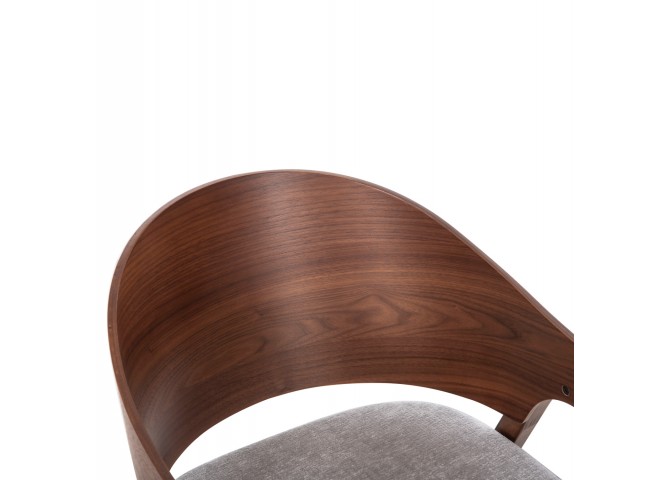 ΚΑΡΕΚΛΑ NERO HM9972 RUBBERWOOD ΣΕ ΚΑΡΥΔΙ-ΓΚΡΙ ΥΦΑΣΜΑ ΚΑΘΙΣΜΑ 56x56x78Yεκ.
