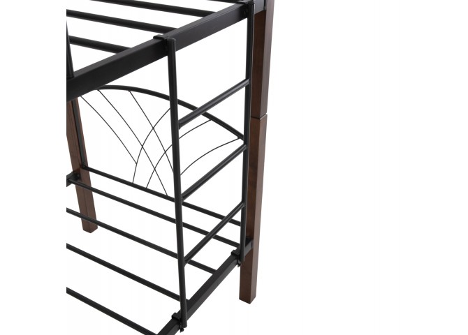 ΚΟΥΚΕΤΑ ΚΡΕΒΑΤΙ STOREY HM687 ΜΑΥΡΟ ΜΕΤΑΛΛΟ-ΚΑΡΥΔΙ RUBBERWOOD 200x90x158Υεκ