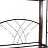 ΚΟΥΚΕΤΑ ΚΡΕΒΑΤΙ STOREY HM687 ΜΑΥΡΟ ΜΕΤΑΛΛΟ-ΚΑΡΥΔΙ RUBBERWOOD 200x90x158Υεκ