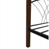 ΚΟΥΚΕΤΑ ΚΡΕΒΑΤΙ STOREY HM687 ΜΑΥΡΟ ΜΕΤΑΛΛΟ-ΚΑΡΥΔΙ RUBBERWOOD 200x90x158Υεκ