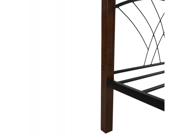 ΚΟΥΚΕΤΑ ΚΡΕΒΑΤΙ STOREY HM687 ΜΑΥΡΟ ΜΕΤΑΛΛΟ-ΚΑΡΥΔΙ RUBBERWOOD 200x90x158Υεκ