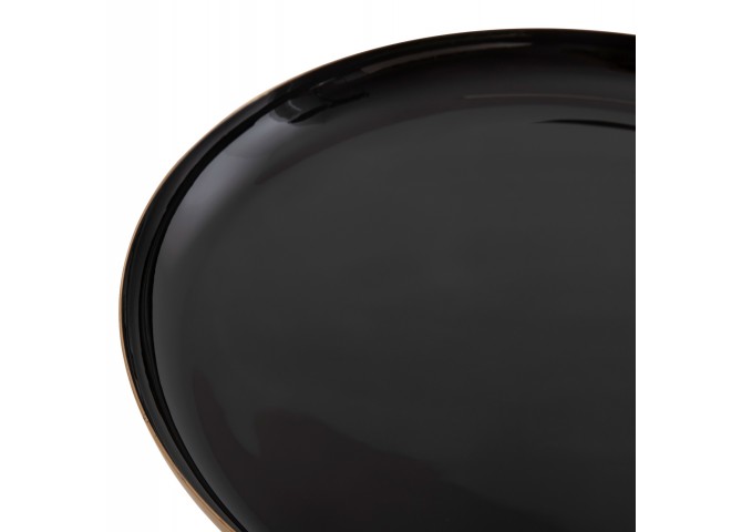 ΤΡΑΠΕΖΙA ΣΑΛΟΝΙΟΥ 2ΤΜΧ OLUF HM9922 ΜΕΤΑΛΛΟ ΕΜΑΓΙΕ-GLOSSY ΜΑΥΡΟ-ΜΑΤ ΧΡΥΣΟ Φ50 & Φ41 εκ.