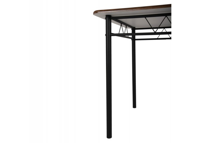 ΣΕΤ ΤΡΑΠΕΖΑΡΙΑΣ 5ΤΜΧ PEARY HM9416.11 ΜΕΤΑΛΛΟ ΜΑΥΡΟ-MDF ΚΑΡΥΔΙ 110x60x74Yεκ.