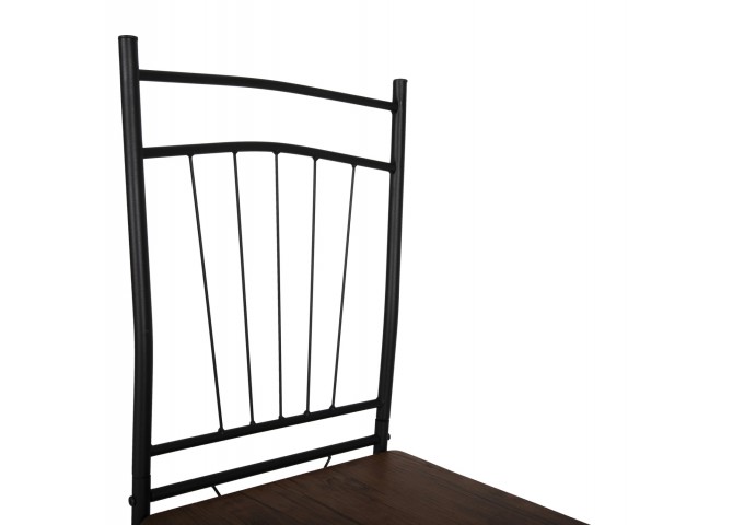 ΣΕΤ ΤΡΑΠΕΖΑΡΙΑΣ 5ΤΜΧ PEARY HM9416.11 ΜΕΤΑΛΛΟ ΜΑΥΡΟ-MDF ΚΑΡΥΔΙ 110x60x74Yεκ.