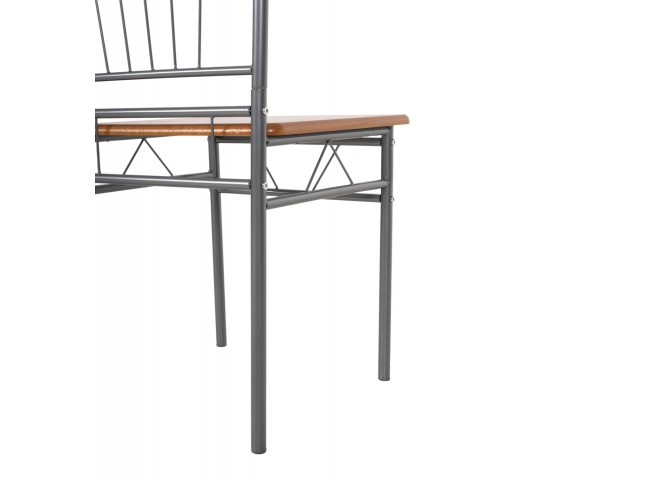 ΣΕΤ ΤΡΑΠΕΖΑΡΙΑΣ 5ΤΜΧ PEARY HM9416.12 ΜΕΤΑΛΛΟ ΑΣΗΜΙ-MDF ΣΟΝΑΜΑ 110x60x74Yεκ.
