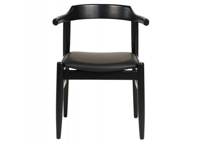 ΠΟΛΥΘΡΟΝΑ ΤΡΑΠΕΖΑΡΙΑΣ CERSEI HM9946.02 RUBBERWOOD & PU ΣΕ ΜΑΥΡΟ 57x54x74Υεκ