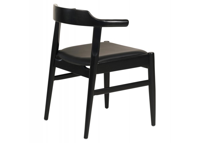 ΠΟΛΥΘΡΟΝΑ ΤΡΑΠΕΖΑΡΙΑΣ CERSEI HM9946.02 RUBBERWOOD & PU ΣΕ ΜΑΥΡΟ 57x54x74Υεκ