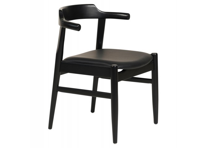 ΠΟΛΥΘΡΟΝΑ ΤΡΑΠΕΖΑΡΙΑΣ CERSEI HM9946.02 RUBBERWOOD & PU ΣΕ ΜΑΥΡΟ 57x54x74Υεκ