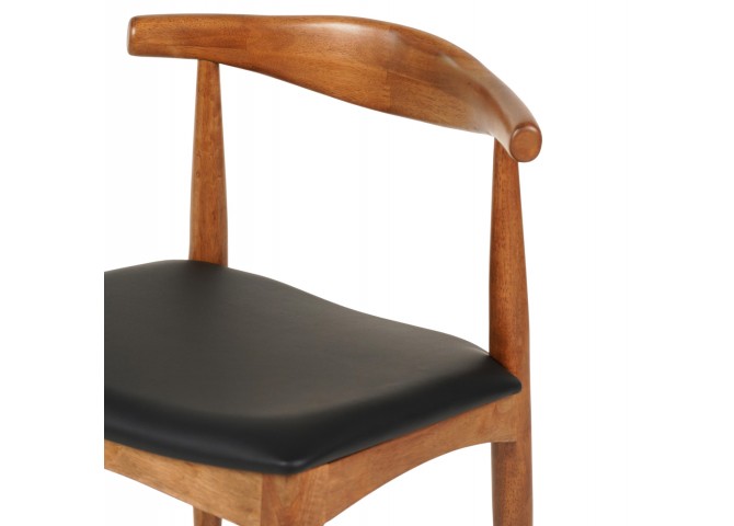 KΑΡΕΚΛΑ ΤΡΑΠΕΖΑΡΙΑΣ ALOR HM9947.03 RUBBERWOOD ΑΝΟΙΧΤΟ ΚΑΡΥΔΙ-ΜΑΥΡΟ PU 55x51x75Υεκ
