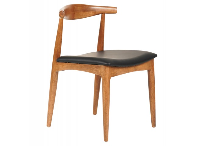 KΑΡΕΚΛΑ ΤΡΑΠΕΖΑΡΙΑΣ ALOR HM9947.03 RUBBERWOOD ΑΝΟΙΧΤΟ ΚΑΡΥΔΙ-ΜΑΥΡΟ PU 55x51x75Υεκ