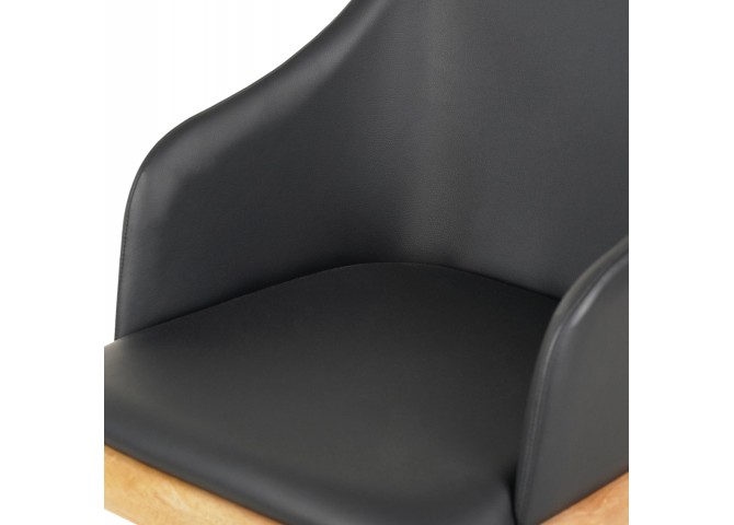 ΠΟΛΥΘΡΟΝΑ ΤΡΑΠΕΖΑΡΙΑΣ FURLAN HM9949.01 RUBBERWOOD ΣΕ ΟΑΚ-ΜΑΥΡΟ PU 54,5x58x78Υεκ.