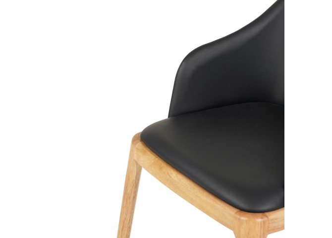 ΠΟΛΥΘΡΟΝΑ ΤΡΑΠΕΖΑΡΙΑΣ FURLAN HM9949.01 RUBBERWOOD ΣΕ ΟΑΚ-ΜΑΥΡΟ PU 54,5x58x78Υεκ.