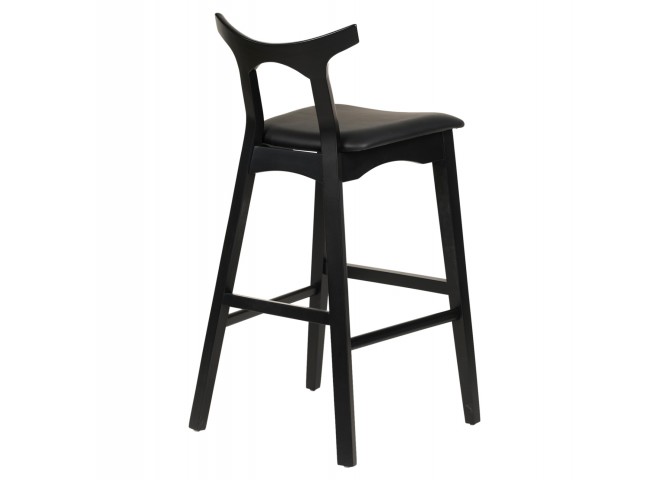 ΣΚΑΜΠΟ ΜΠΑΡ USOPP HM9951.02 RUBBERWOOD & PU ΣΕ ΜΑΥΡΟ 49x53x99,5Υεκ.