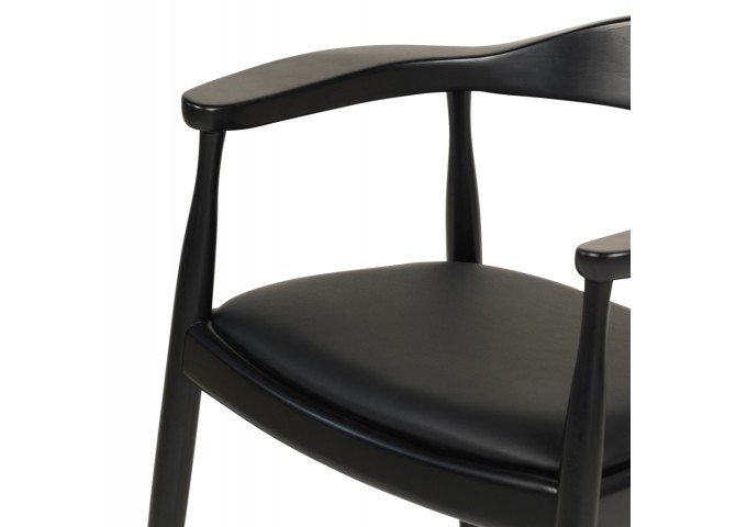 ΠΟΛΥΘΡΟΝΑ ΤΡΑΠΕΖΑΡΙΑΣ ADOR HM9948.02 RUBBERWOOD ΚΑΙ PU-ΜΑΥΡΟ 62x54x76,5Υεκ