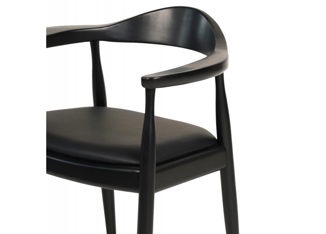 ΠΟΛΥΘΡΟΝΑ ΤΡΑΠΕΖΑΡΙΑΣ ADOR HM9948.02 RUBBERWOOD ΚΑΙ PU-ΜΑΥΡΟ 62x54x76,5Υεκ