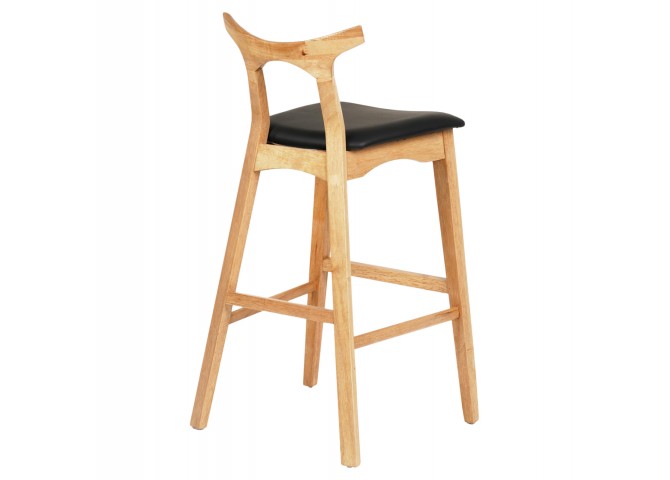 ΣΚΑΜΠΟ ΜΠΑΡ USOPP HM9951.01 RUBBERWOOD ΣΕ ΟΑΚ-ΜΑΥΡΟ PU 43x41x100Υεκ.