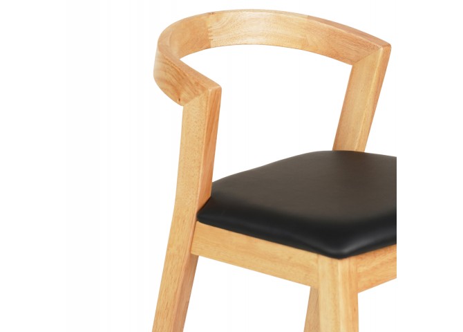 ΣΚΑΜΠΟ ΜΠΑΡ NAMI HM9952.01 RUBBERWOOD ΣΕ ΟΑΚ-ΜΑΥΡΟ PU 47,5x59x102,5Υεκ.