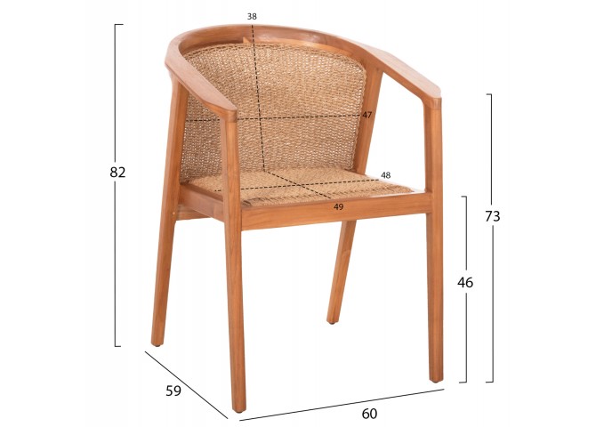ΠΟΛΥΘΡΟΝΑ ΤΡΑΠΕΖΑΡΙΑΣ RENLY HM18239 ΞΥΛΟ ΤΕΑΚ ΦΥΣΙΚΟ-ΣΧΟΙΝΙ VIRO 60x59x82Υεκ.