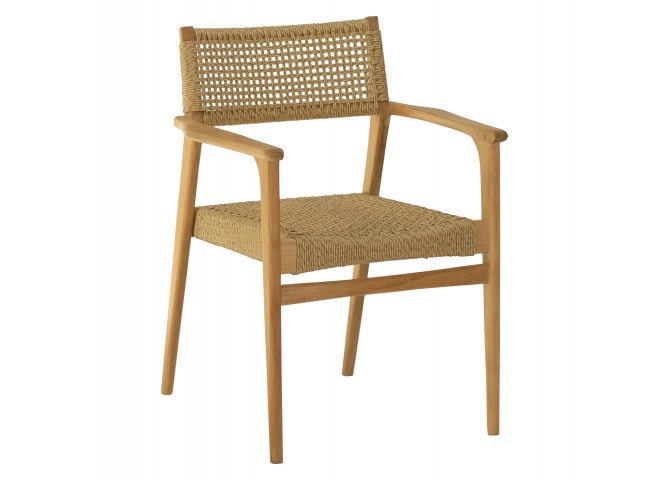 ΠΟΛΥΘΡΟΝΑ NEBO HM9937 ΞΥΛΟ TEAK & ΣΥΝΘ.RATTAN ΣΕ ΦΥΣΙΚΟ ΧΡΩΜΑ
