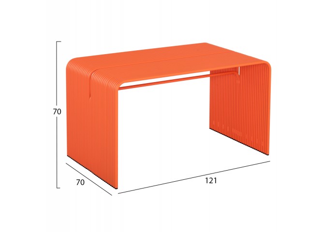 ΤΡΑΠΕΖΙ ΤΡΑΠΕΖΑΡΙΑΣ ΣΕΙΡΑ INTREPID HM6330.09 ΑΛΟΥΜΙΝΙΟ ΠΟΡΤΟΚΑΛΙ 121x70x70Υεκ.