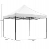 ΚΙΟΣΚΙ/GAZEBO MATTHEW HM6312 ΠΤΥΣΣΟΜΕΝΟ-ΣΚΕΛΕΤΟΣ ΜΕΤΑΛ.ΜΑΥΡΟΣ-ΛΕΥΚΟ ΥΦΑΣΜΑ 3Χ6μ