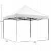 ΚΙΟΣΚΙ/GAZEBO MATTHEW HM6310 ΠΤΥΣΣΟΜΕΝΟ-ΣΚΕΛΕΤΟΣ ΜΕΤΑΛ.ΜΑΥΡΟΣ-ΛΕΥΚΟ ΥΦΑΣΜΑ 3Χ3μ