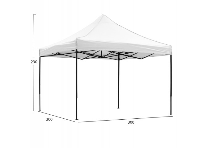 ΚΙΟΣΚΙ/GAZEBO MATTHEW HM6310 ΠΤΥΣΣΟΜΕΝΟ-ΣΚΕΛΕΤΟΣ ΜΕΤΑΛ.ΜΑΥΡΟΣ-ΛΕΥΚΟ ΥΦΑΣΜΑ 3Χ3μ