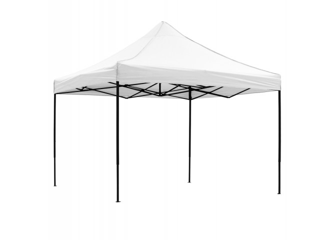 ΚΙΟΣΚΙ/GAZEBO MATTHEW HM6310 ΠΤΥΣΣΟΜΕΝΟ-ΣΚΕΛΕΤΟΣ ΜΕΤΑΛ.ΜΑΥΡΟΣ-ΛΕΥΚΟ ΥΦΑΣΜΑ 3Χ3μ