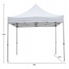 GAZEBO Β.ΤΥΠΟΥ CRESSEN HM6305 ΠΤΥΣΣΟΜ.-ΣΚΕΛΕΤΟΣ ΑΛΟΥΜ.ΑΣΗΜΙ-ΛΕΥΚΟ ΠΑΝΙ 3x3x3,4Yεκ