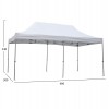 GAZEBO Β.ΤΥΠΟΥ CRESSEN HM6307 ΠΤΥΣΣΟΜ.-ΣΚΕΛΕΤΟΣ ΑΛΟΥΜ.ΑΣΗΜΙ-ΛΕΥΚΟ ΠΑΝΙ 3x6x3,4Yεκ