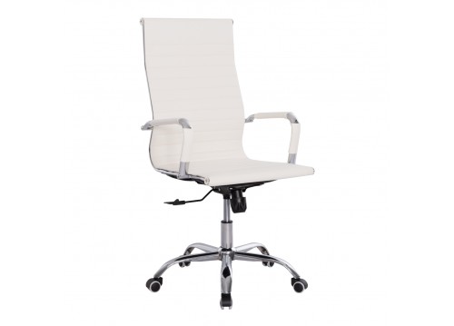 ΚΑΡΕΚΛΑ ΓΡΑΦΕΙΟΥ BOSS ΔΙΕΥΘΥΝΤΟΥ HM1059.32 ΛΕΥΚΟ PU ΠΟΔΙ ΧΡΩΜΙΟΥ 54x57x110Υεκ.
