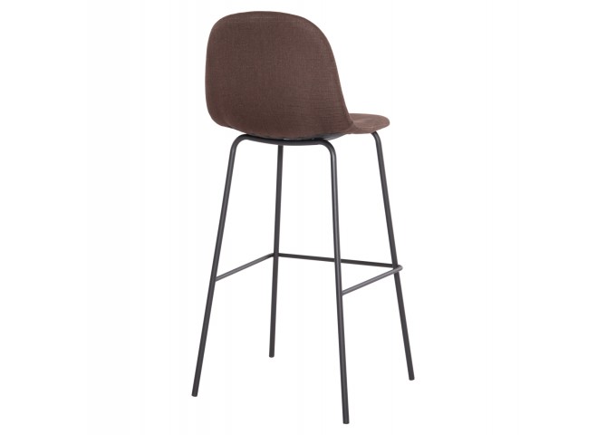 ΣΚΑΜΠΟ ΜΠΑΡ VINCENT HM8579.23 ΚΑΦΕ ΥΦΑΣΜΑ-ΜΑΥΡΟΣ ΜΕΤΑΛΛΙΚΟΣ ΣΚΕΛΕΤΟΣ 47x46x104Υεκ.