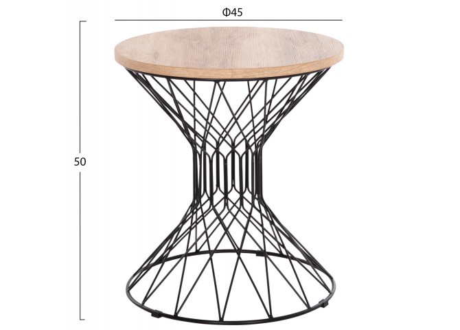 ΒΟΗΘΗΤΙΚΟ ΤΡΑΠΕΖΙ ΣΑΛΟΝΙΟΥ KEON HM18038.03 MDF TOP ΣΕ ΣΟΝΑΜΑ-ΜΕΤΑΛΛΟ Φ45x50Υεκ.