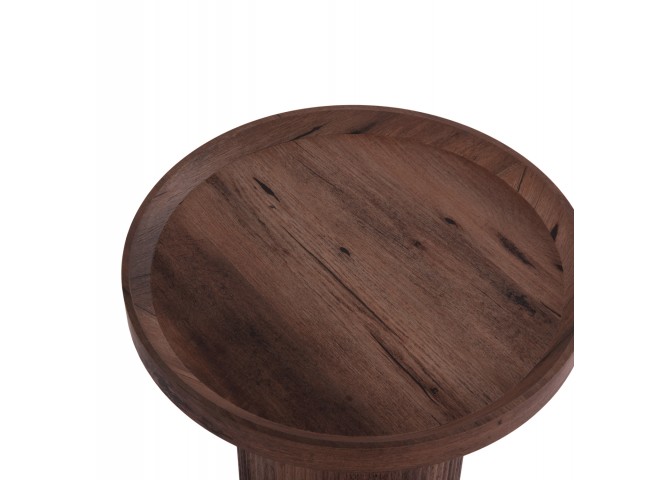 ΒΟΗΘΗΤΙΚΟ ΤΡΑΠΕΖΙ MARGON HM18027 MDF ΣΕ ΣΚΟΥΡΟ ΚΑΦΕ ΞΥΛΟΥ Φ45x50,5Υεκ.
