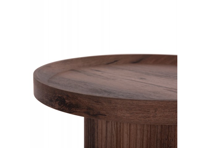 ΒΟΗΘΗΤΙΚΟ ΤΡΑΠΕΖΙ MARGON HM18027 MDF ΣΕ ΣΚΟΥΡΟ ΚΑΦΕ ΞΥΛΟΥ Φ45x50,5Υεκ.